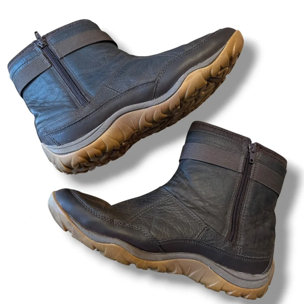 Merrell Bracken Women 10 Brown Leather Waterproof Faux Fur Winter Boots J02174